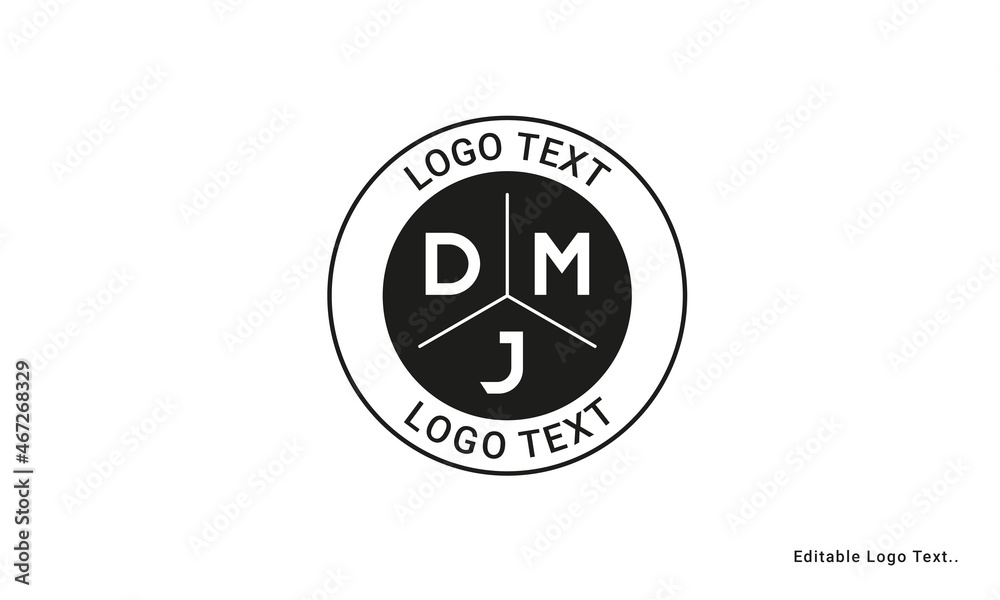 Dmej Lettering Vintage Retro DMJ Letters Logo Vector Stamp Stock Vector | Adobe Stock