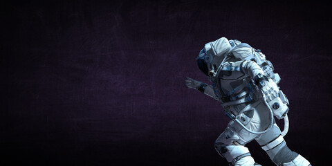 Wall Mural - astronaut at spacewalk . mixed media