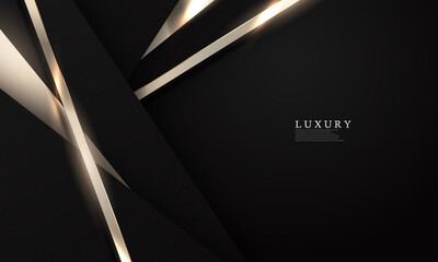 the splendor of luxury black gold poster on abstract background with dynamic