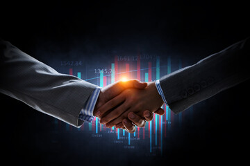 Canvas Print - Partnership concept. Image of handshake