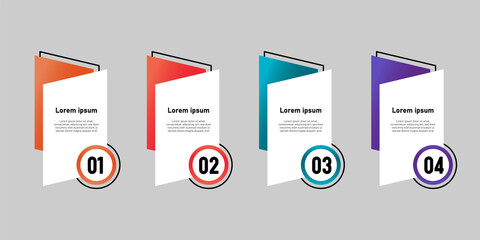 Poster - Set colorful abstract business infographic design