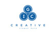 GIC creative circle three letters logo design with blue