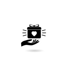 Sticker - Customer gift box icon with shadow