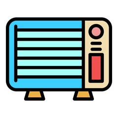 Poster - Cooker icon. Outline cooker vector icon color flat isolated