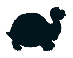 Wall Mural - The big turtle. Vector drawing