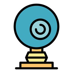 Poster - web camera stream icon. outline web camera stream vector icon color flat isolated