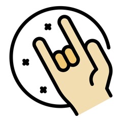 Poster - Forever peace trust icon. Outline forever peace trust vector icon thin line color flat on white
