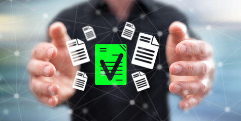 Wall Mural - Concept of document validation