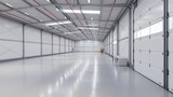 Fototapeta Perspektywa 3d - Industrial Warehouse Interior 14 
