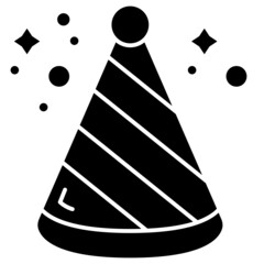 Poster - party hat solid icon