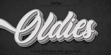 Editable Text Effect Oldies, 3d Vintage And Retro Font Style