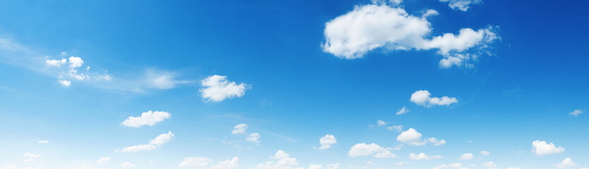 Wall Mural - panorama blue sky with white cloudy