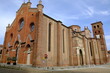 Gothic Cathedral. Gothic Cathedral of Santa Maria Assunta in Asti.Built in Lombard Gothic style with red terracotta bricks. 