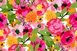 © taisiyakozorez - Abstract seamless pattern with bright, juicy flowers