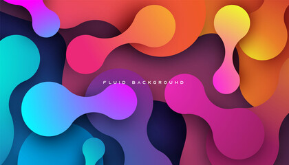 Wall Mural - Colorful gradient dynamic fluid background