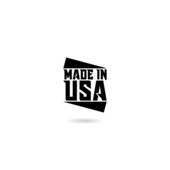 Sticker - Made in USA icon with shadow isolated on white background