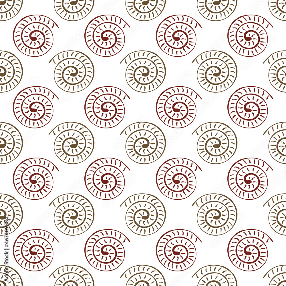 Ammonite Vector Seamless Pattern Background Hand Drawn Ribbed Spiral ammonite-vector-seamless-pattern-background-hand-drawn-ribbed-spiral