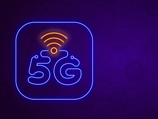 Fototapete - 3d illustration wifi with 5g 