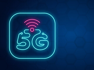 Fototapete - 3d illustration wifi with 5g 