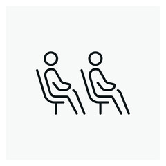 Bus Seat Armchair vector icon