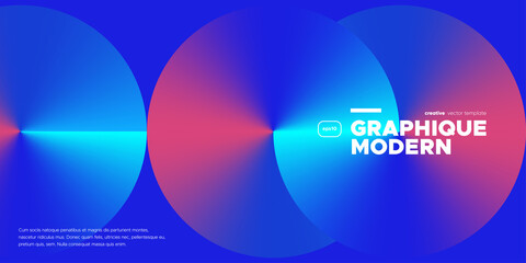Poster - futuristic gradient background. circle gradient shapes composition. vector illustration.