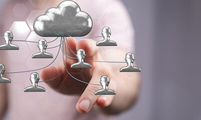 Aufkleber - Human resource management and recruitment employment business concept