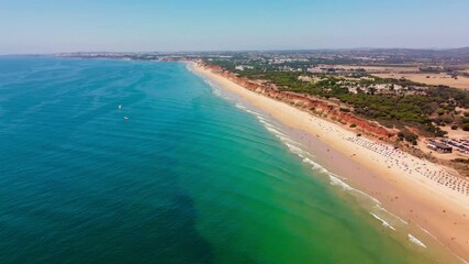 Wall Mural - Aerials of Vilamoura and Praia de Falesia, Algarve, Portugal