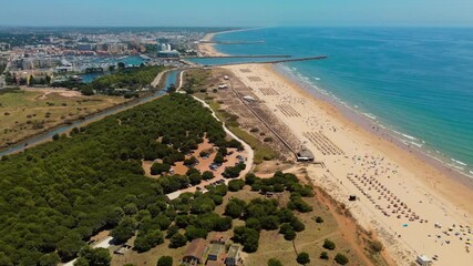 Wall Mural - Aerials of Vilamoura and Praia de Falesia, Algarve, Portugal