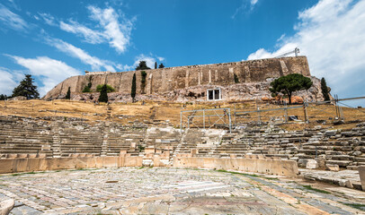 Poster - Theater of Dionysus overlooking Acropolis, Athens, Greece, Europe