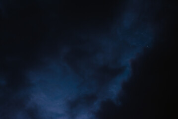 stars in the night sky bring the clouds together