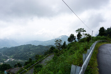 Wall Mural - hills stations covered with clouds