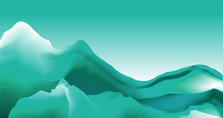 Poster - Trendy landscape, graphic poster, cards. Vector illustration
