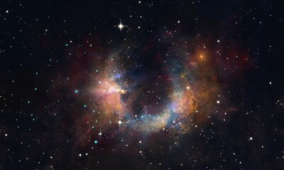galaxy nebula background with stars