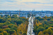 Panorama Berlin vom Tiergarten in Richtung Süden: Hofjägerallee und Gasometer Schöneberg