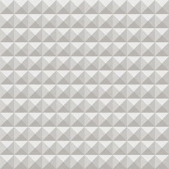Poster - 3d triangular pyramids, diamonds seamless pattern, abstract grey origami tile in ornament