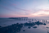 Fototapeta Morze - sunset at the pier