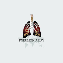 World Pneumonia Day Concept. Web Banner Design. Illustration Vector