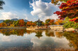 autumn in the park at Gyeongbokgung palace Seoul South Korea.