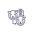 cloning line icon with a sheep