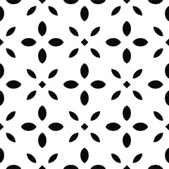  Vector seamless pattern. Modern stylish texture. Composition from regularly repeating geometrical element. Monochrome, simple. Vector illustrations. Black and white pattern.

