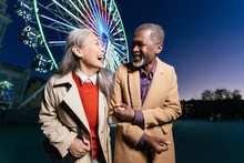 Storytelling Image Of A Multiethnic Senior Couple In Love