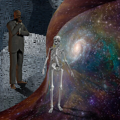 Canvas Print - Skeleton in Space