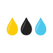 Oil, flue and water drop simple icon on white background . Vector illustration