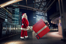 Santa Claus Delivers A Big Gift For Christmas