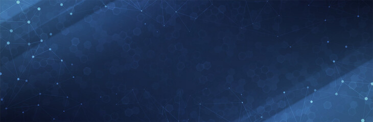 Aufkleber - Futuristic Hexagon background. Blue Hexagonal pattern. Modern vector illustration