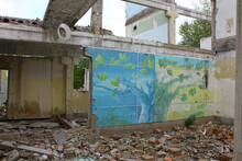 Building In Disrepair And Destroyed State