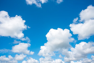 blue sky and white clouds.