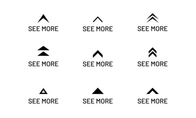 Poster - see more icon set. scroll or swipe button