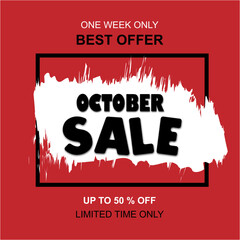 Canvas Print - One Week Only Best Offe October Sale Up To 50 % Off Limited Time Only