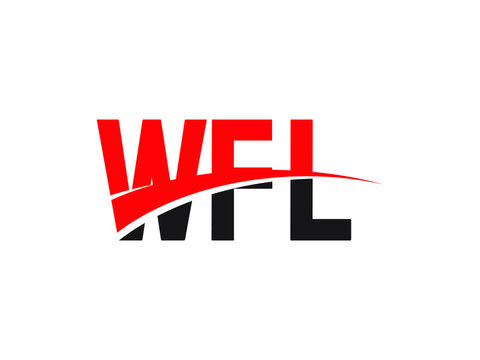 WFL Letter Initial Logo Design Vector Illustration